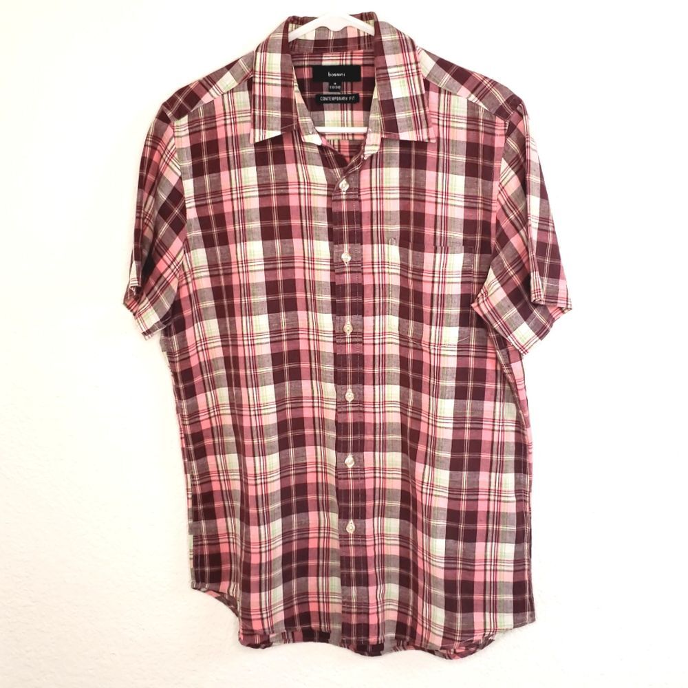 Bossini Contemporary Fit men's Plaid Shirt size M